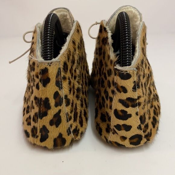 ANNIEL Calf-Hair Leopard Soft Icon moccasin Booties A16 - Picture 7 of 11
